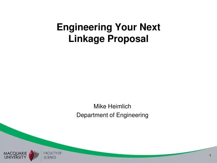 engineering your next linkage proposal