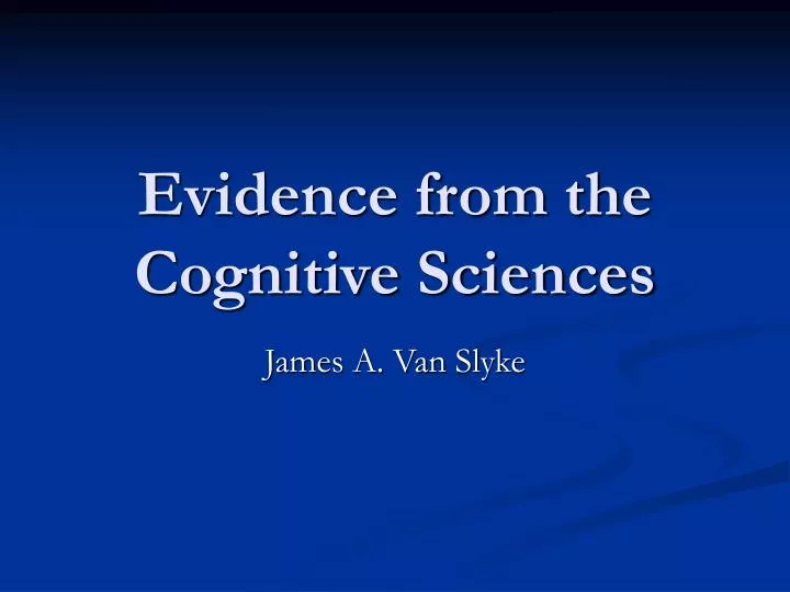 evidence from the cognitive sciences