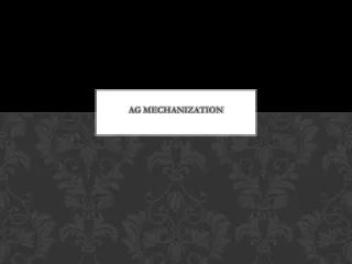 Ag mechanization