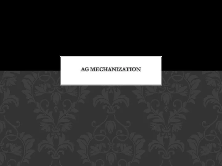 ag mechanization