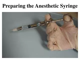 Preparing the Anesthetic Syringe