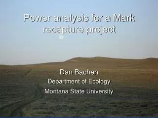 Power analysis for a Mark recapture project