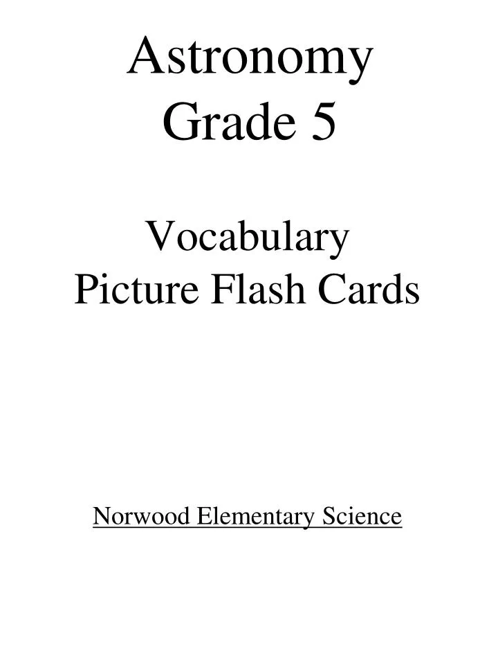 vocabulary picture flash cards