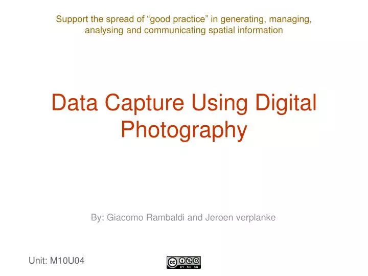 data capture using digital photography