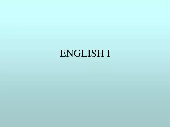 english i