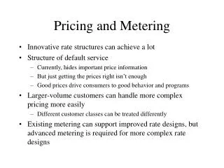 Pricing and Metering