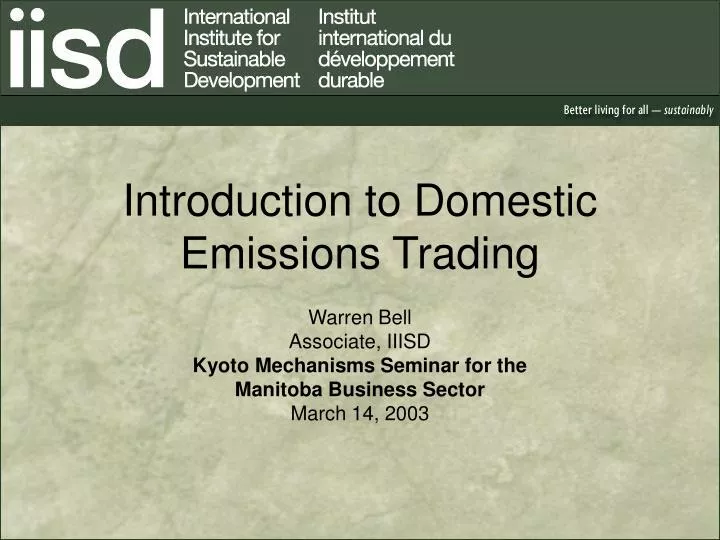 introduction to domestic emissions trading