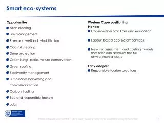 Smart eco-systems