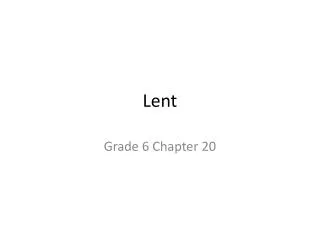 Lent