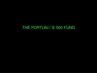 THE FORTUN AT E 500 FUND