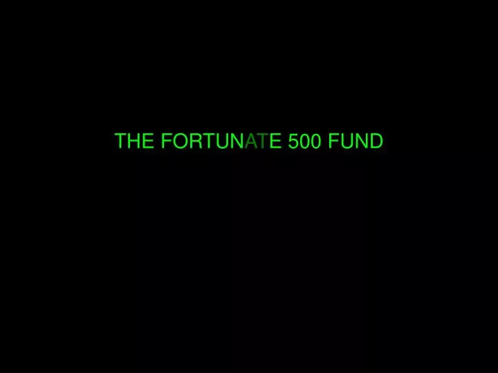 the fortun at e 500 fund
