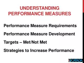 Understanding Performance measures