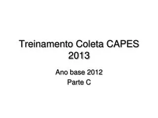 treinamento coleta capes 2013