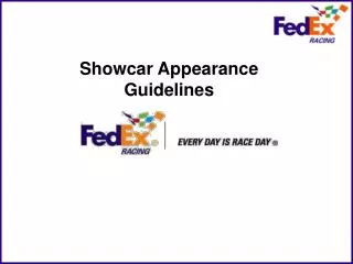 Showcar Appearance Guidelines
