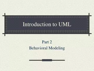 Introduction to UML