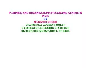ECONOMIC CENSUS--AN ATTEMPT TO PROVIDE A FRAME OF ESTABLISHMENTS