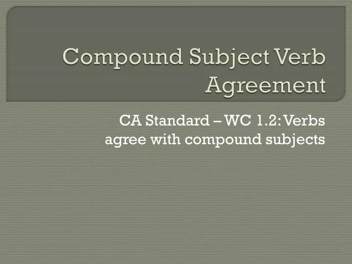 compound subject verb agreement