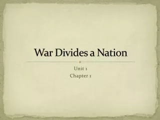 War Divides a Nation