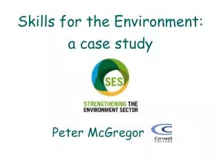 Skills for the Environment: a case study