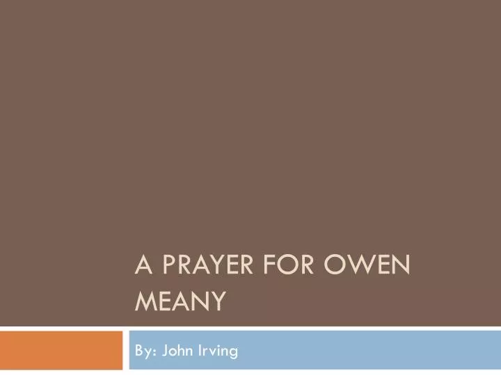 a prayer for owen meany