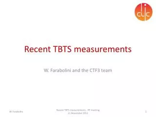 Recent TBTS measurements