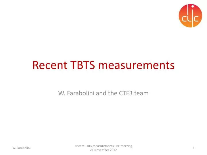 recent tbts measurements