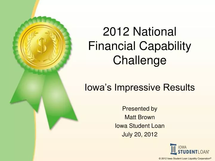 2012 national financial capability challenge iowa s impressive results