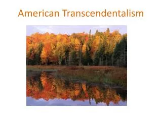 american transcendentalism
