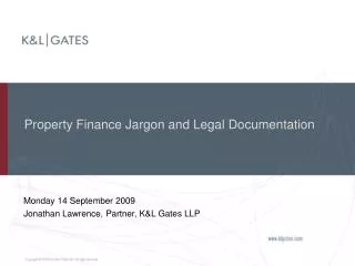 Property Finance Jargon and Legal Documentation