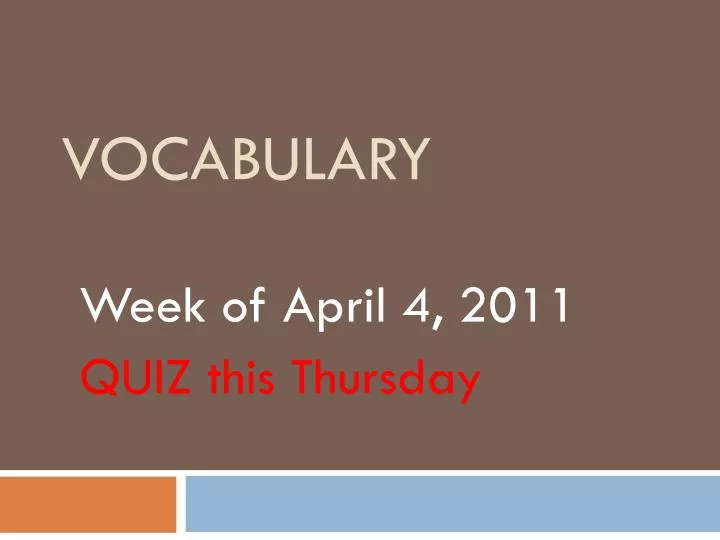 vocabulary