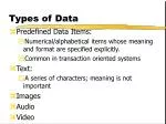Types of Data - slide 1