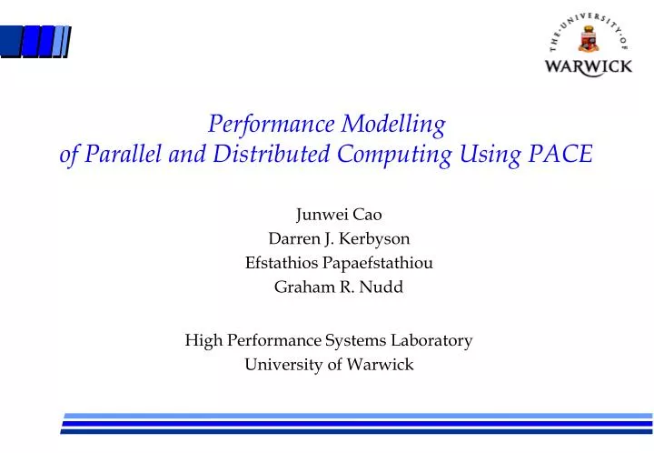 performance modelling of parallel and distributed computing using pace