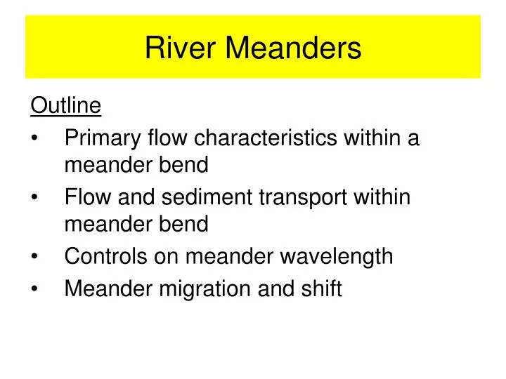 river meanders