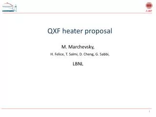 QXF heater proposal