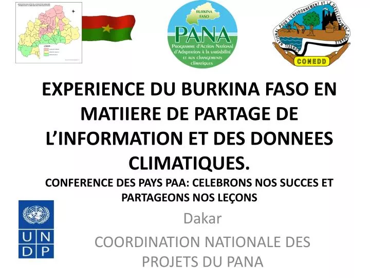 dakar coordination nationale des projets du pana