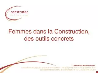 femmes dans la construction des outils concrets