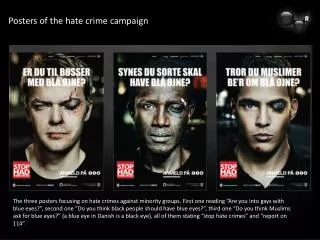 posters of the hate crime campaign