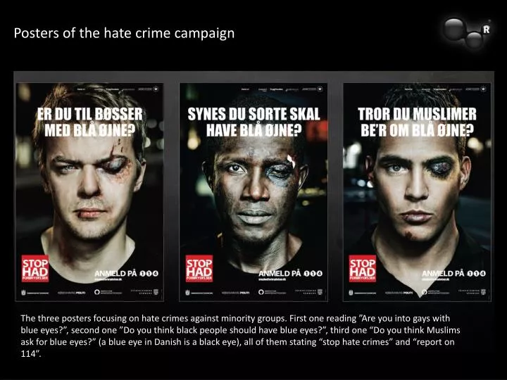 posters of the hate crime campaign