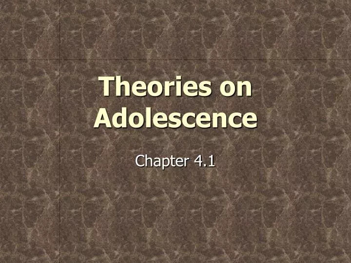 theories on adolescence