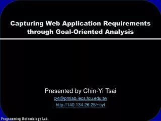 Capturing Web Application Requirements through Goal-Oriented Analysis