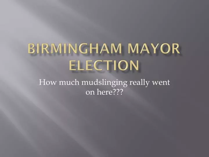 birmingham mayor election