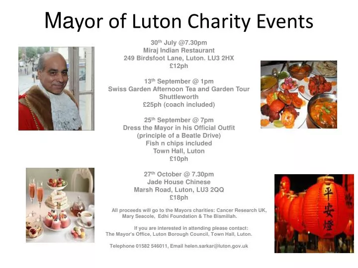 ma yor of luton charity events