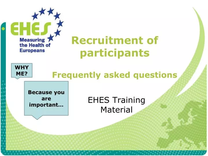 recruitment of participants frequently asked questions