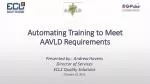 Automating Training to Meet AAVLD Requirements - slide 1
