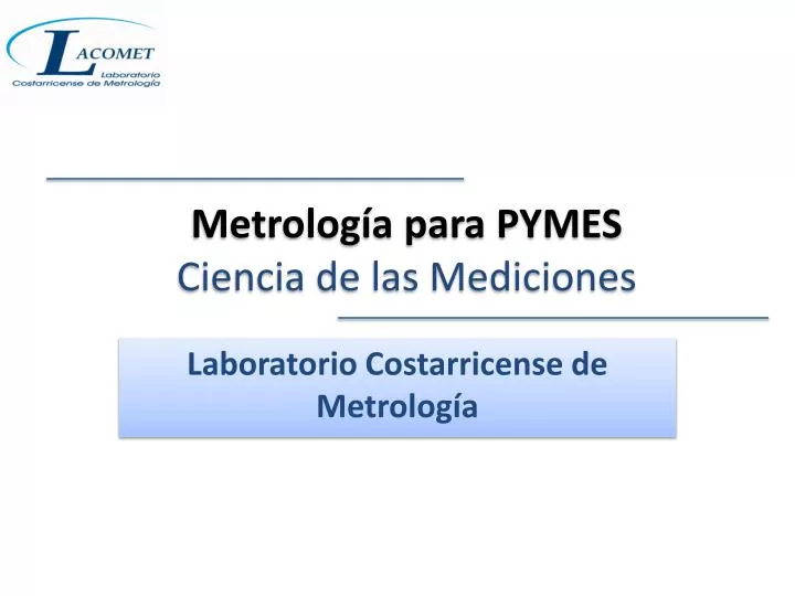 metrolog a para pymes ciencia de las mediciones