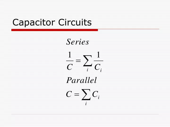 capacitor circuits