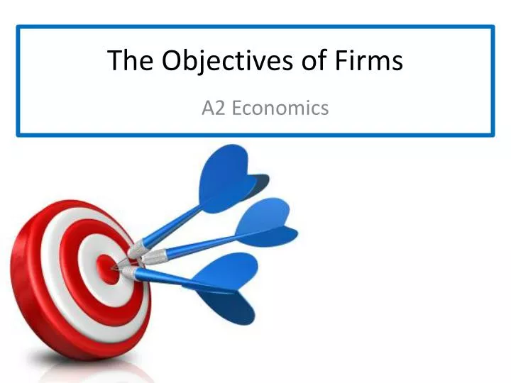 the objectives of firms