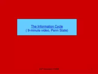The Information Cycle ( 9-minute video, Penn State)