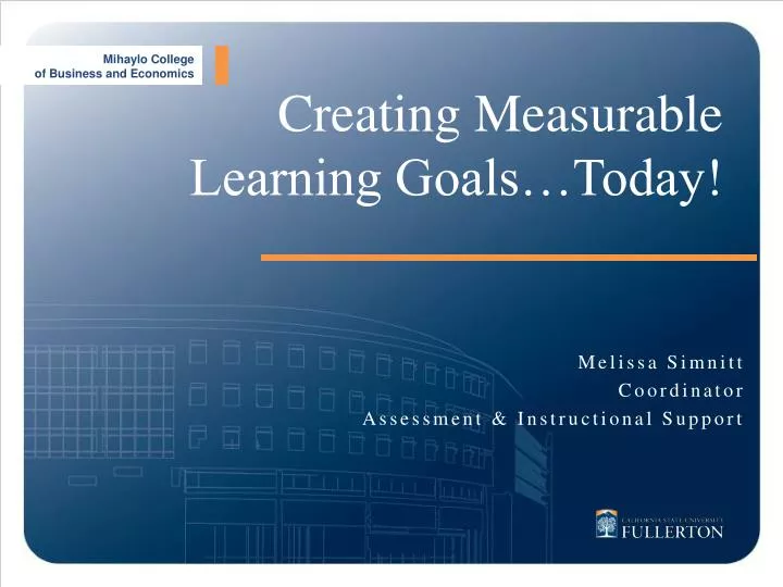 creating measurable learning goals today