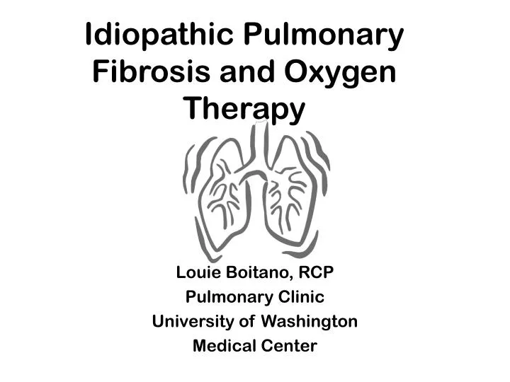 idiopathic pulmonary fibrosis and oxygen therapy